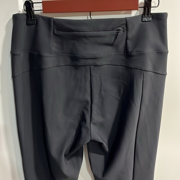 Athleta Pants Stellar Tight Black Side Zippers Stretch Knit Skinny Pant EUC - Picture 9 of 13